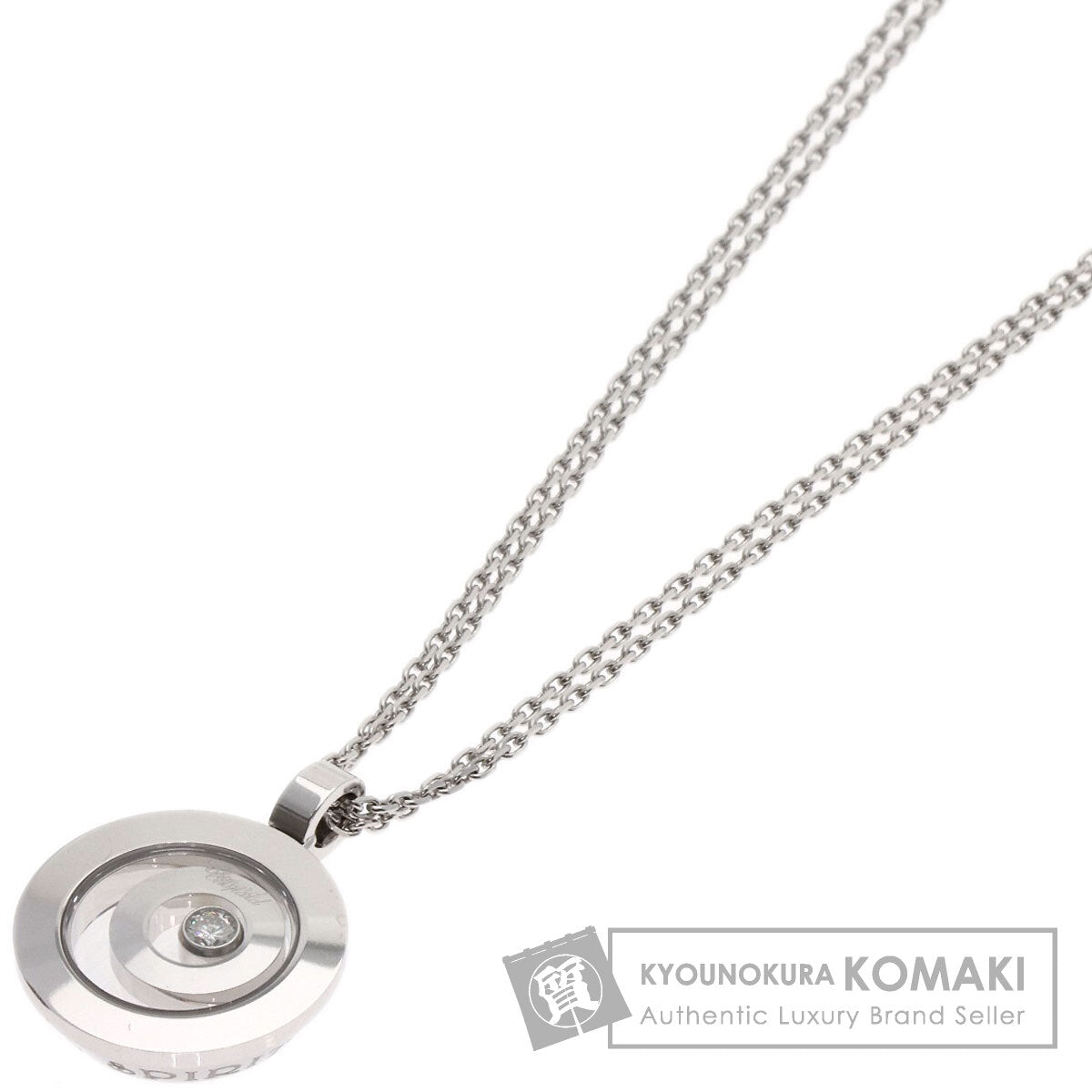 Chopard Happy diamond Necklace K18 White Gold Ladies [Used]