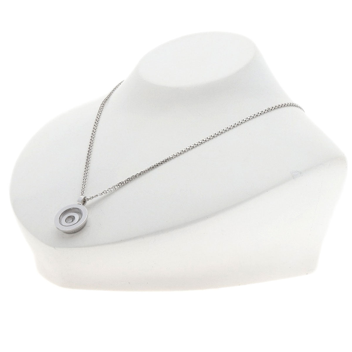 Chopard Happy diamond Necklace K18 White Gold Ladies [Used]