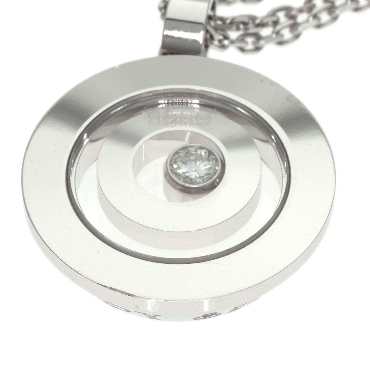 Chopard Happy diamond Necklace K18 White Gold Ladies [Used]