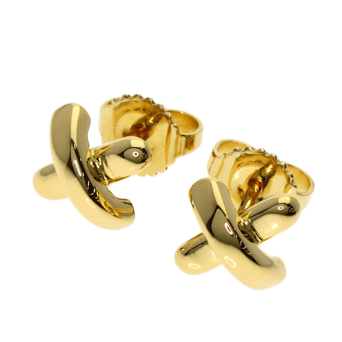 TIFFANY&Co. Cross-stitch earring K18 Yellow Gold Ladies [Used]