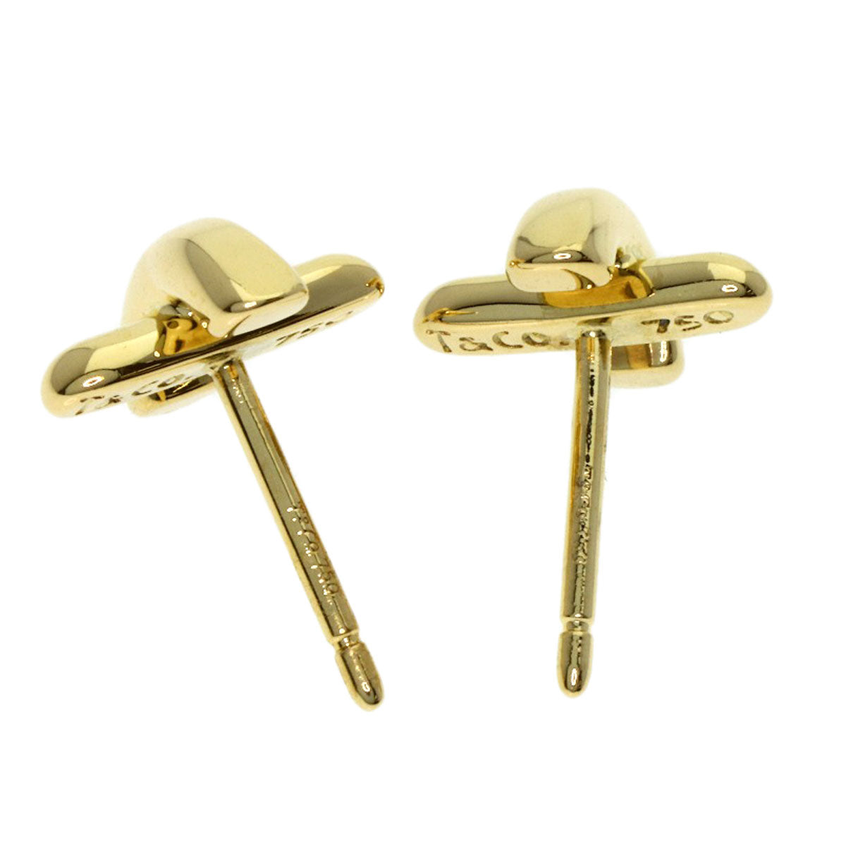 TIFFANY&Co. Cross-stitch earring K18 Yellow Gold Ladies [Used]