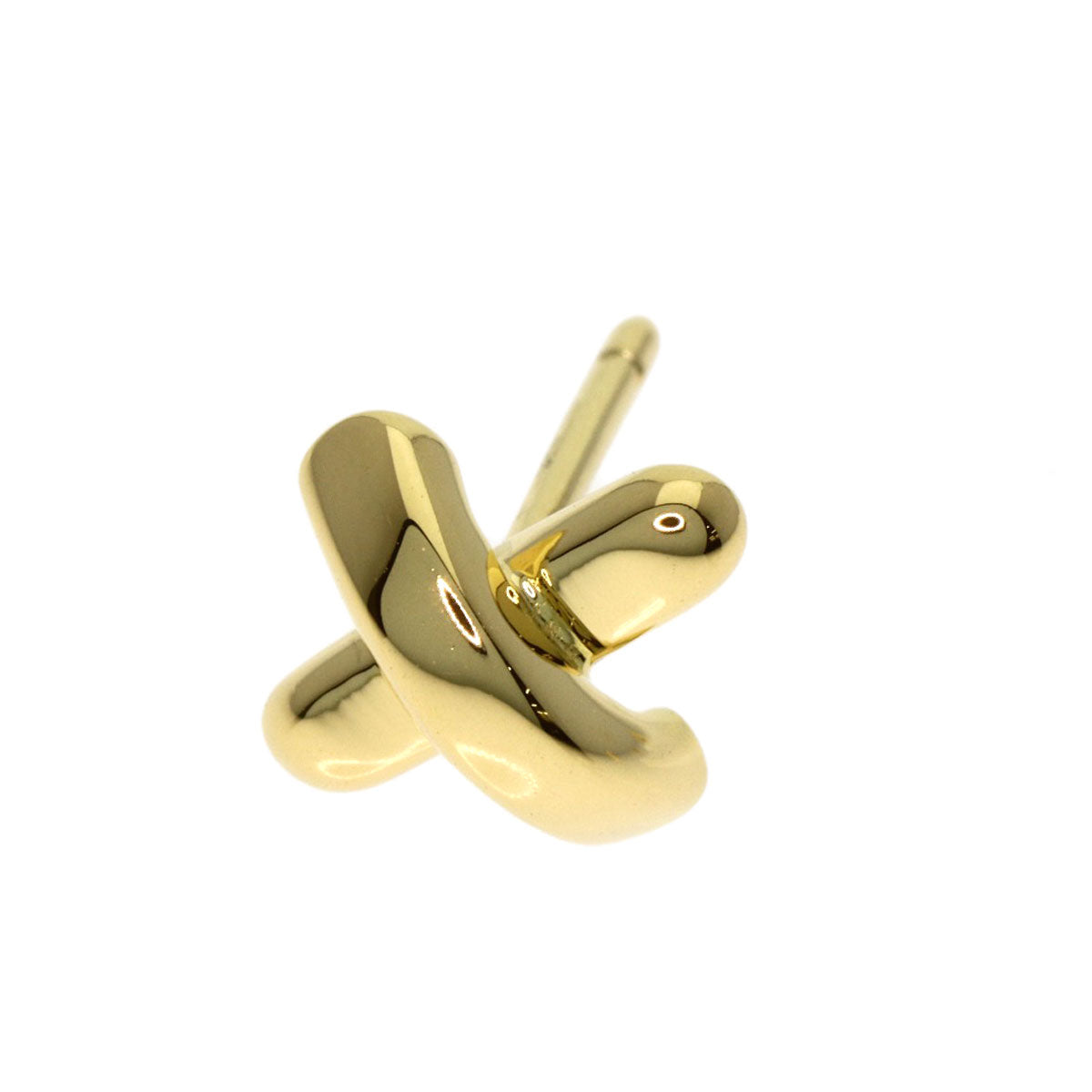 TIFFANY&Co. Cross-stitch earring K18 Yellow Gold Ladies [Used]