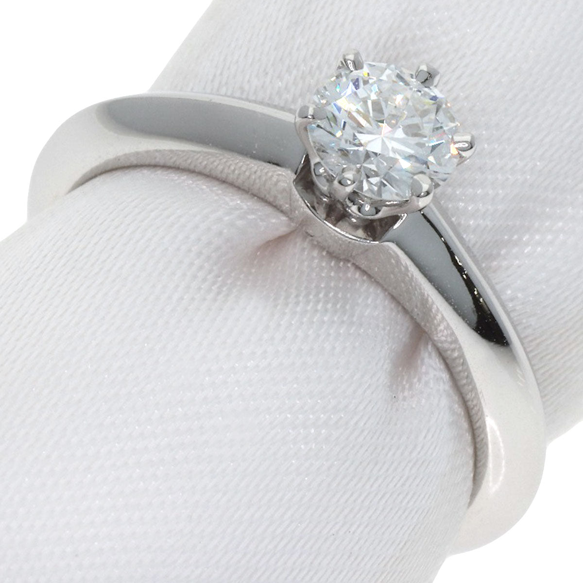 TIFFANY&Co. Solitaire 1P Diamond Ring Platinum PT950 Ladies [Used]