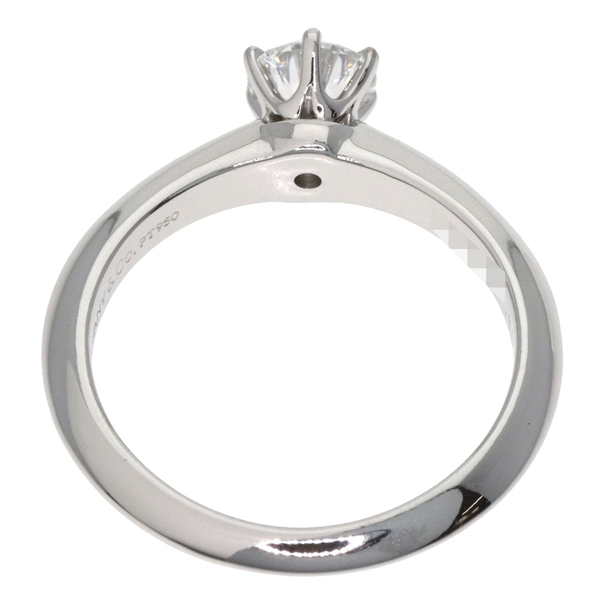 TIFFANY&Co. Solitaire 1P Diamond Ring Platinum PT950 Ladies [Used]