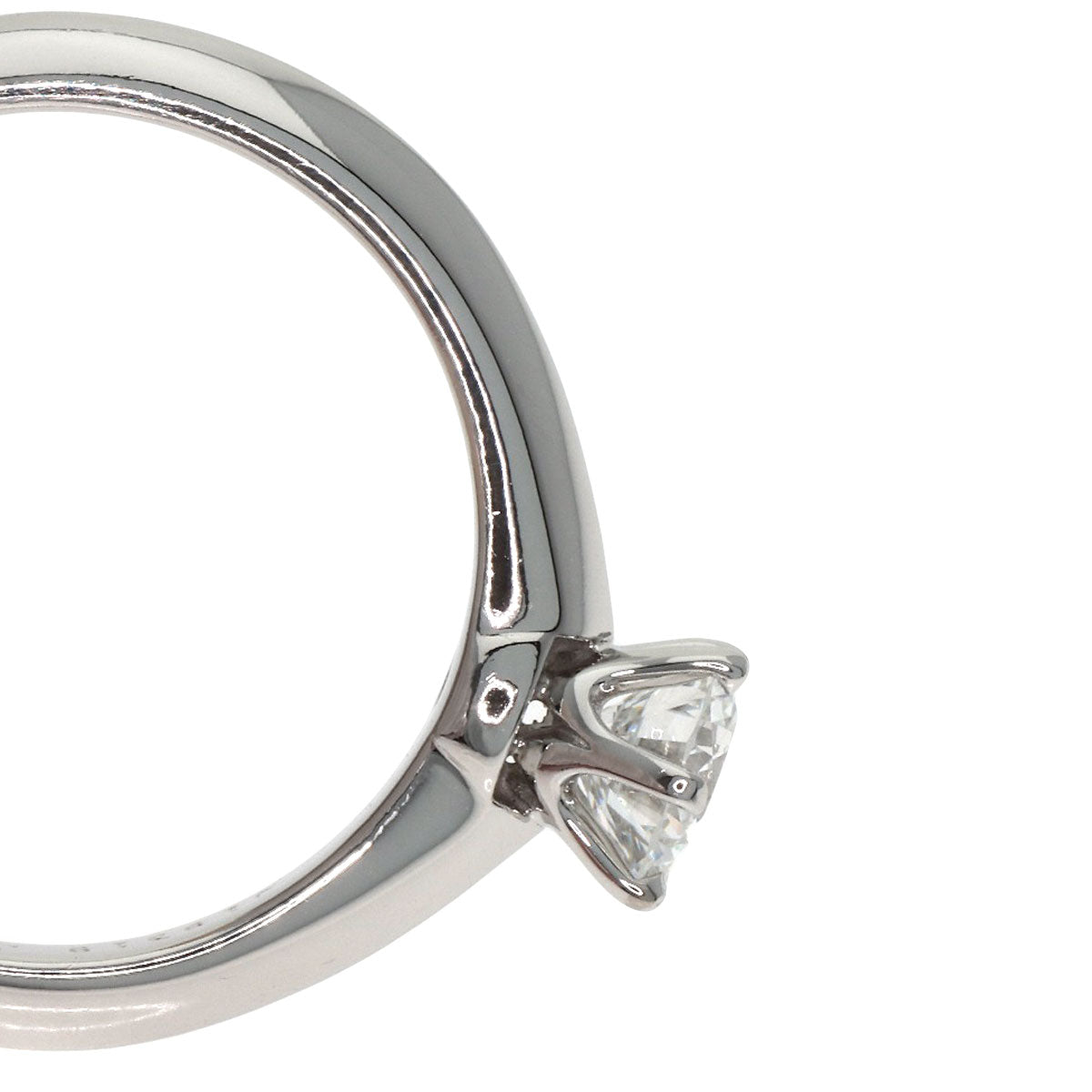 TIFFANY&Co. Solitaire 1P Diamond Ring Platinum PT950 Ladies [Used]