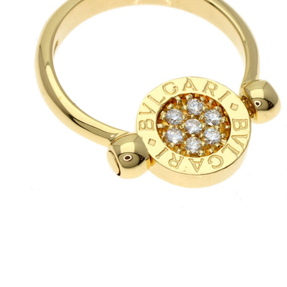 BVLGARI BVLGARI BVLGARI Flip Diamond Ring K18 Yellow Gold Ladies [Used]