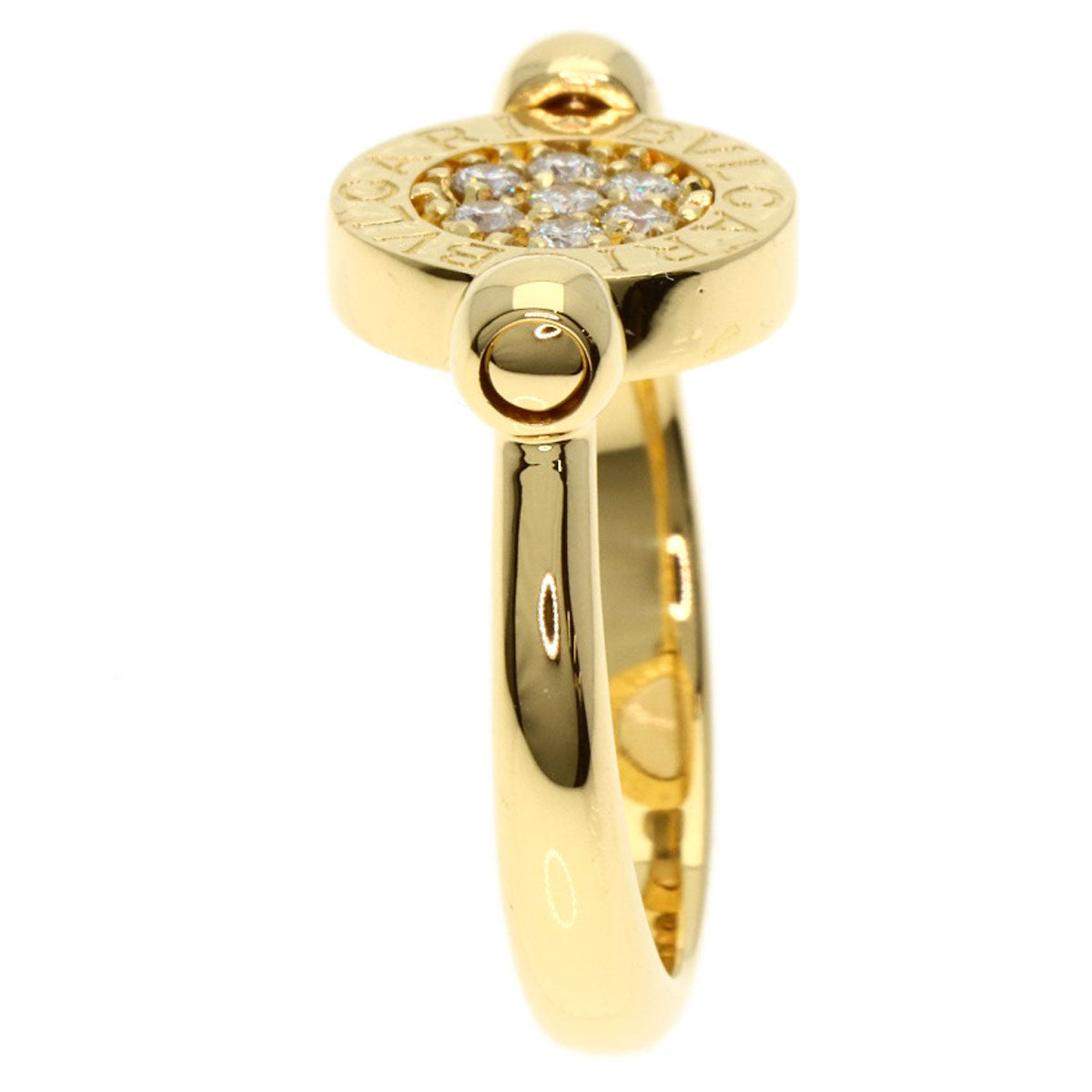BVLGARI BVLGARI BVLGARI Flip Diamond Ring K18 Yellow Gold Ladies [Used]