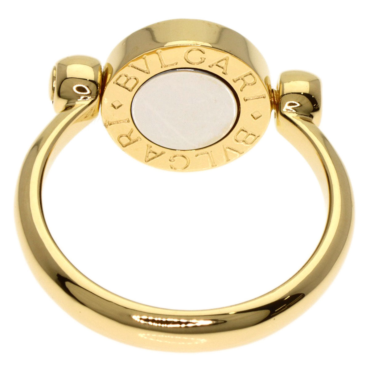 BVLGARI BVLGARI BVLGARI Flip Diamond Ring K18 Yellow Gold Ladies [Used]