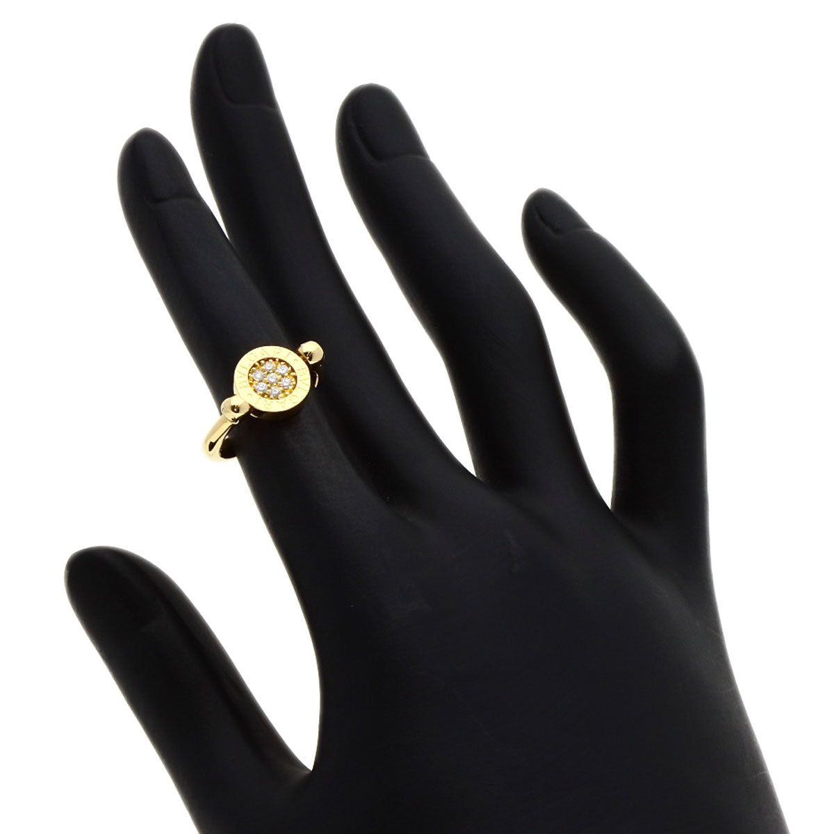 BVLGARI BVLGARI BVLGARI Flip Diamond Ring K18 Yellow Gold Ladies [Used]