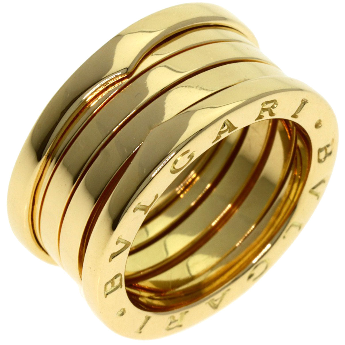 BVLGARI B.zero1 4 Band #53 Ring K18 Yellow Gold Ladies [Used]