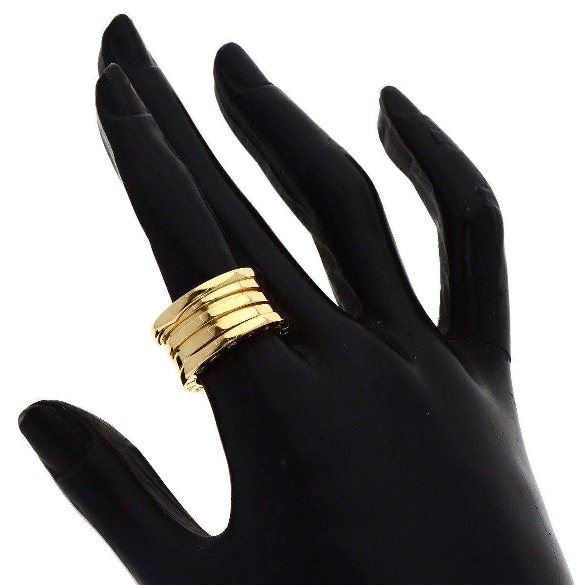 BVLGARI B.zero1 4 Band #53 Ring K18 Yellow Gold Ladies [Used]