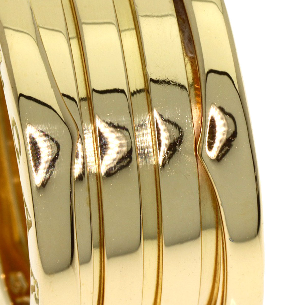 BVLGARI B.zero1 4 Band #53 Ring K18 Yellow Gold Ladies [Used]