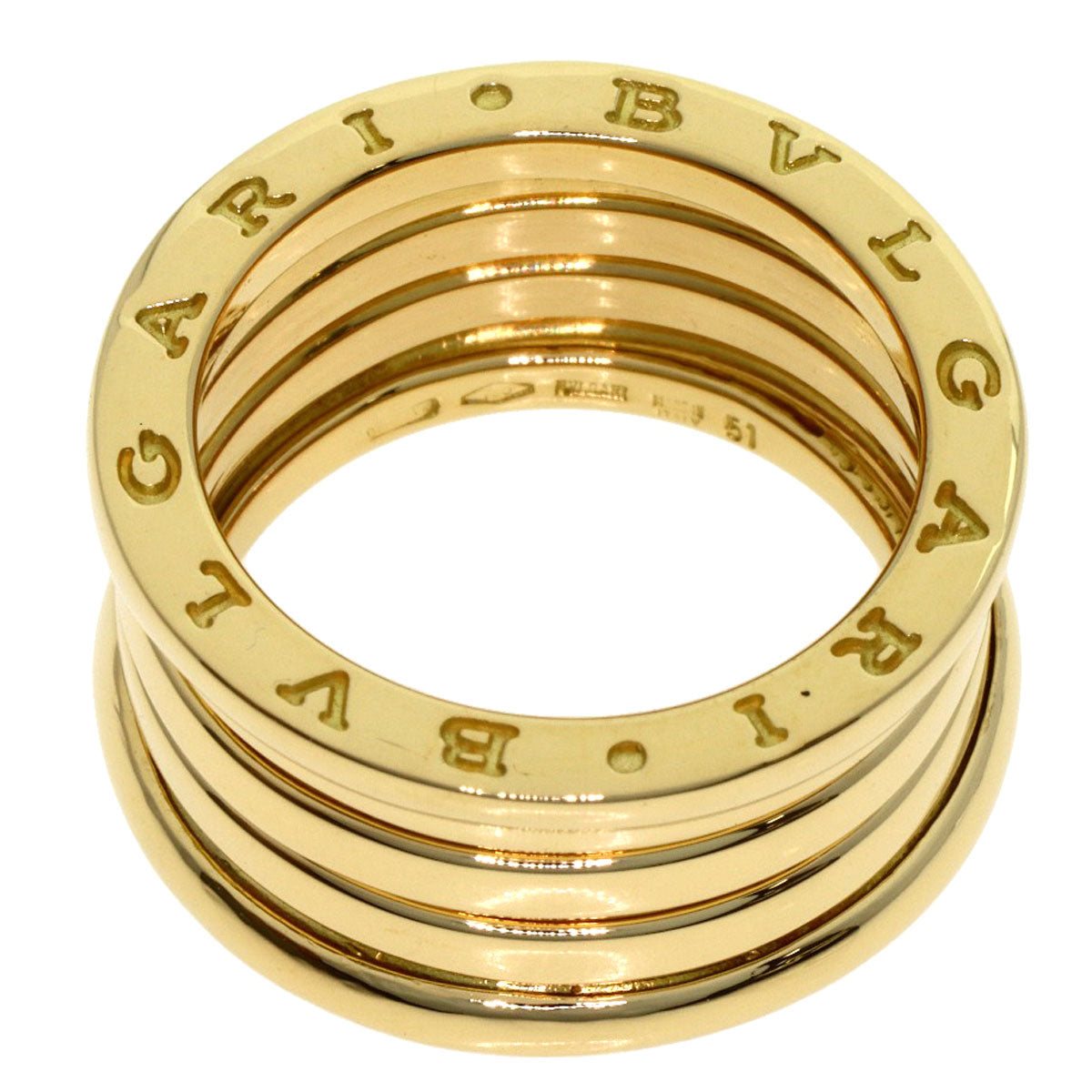 BVLGARI B.zero1 4 band #51 Ring K18 Yellow Gold Ladies [Used]