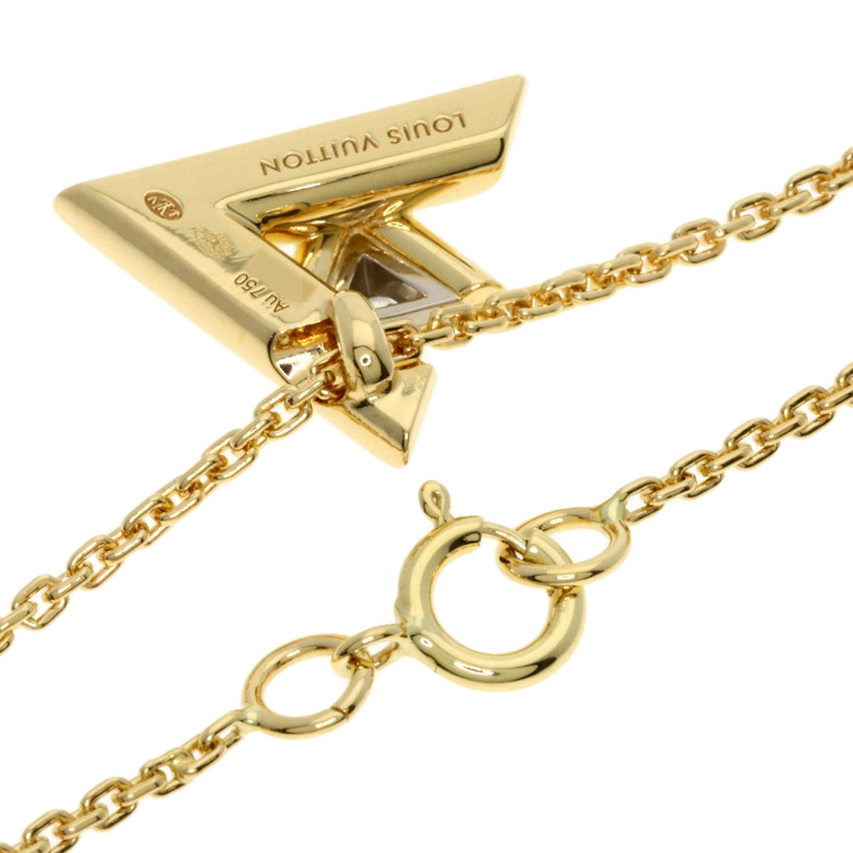 LOUIS VUITTON LV Volt One PM Diamond Necklace K18 Yellow Gold Ladies [Used]