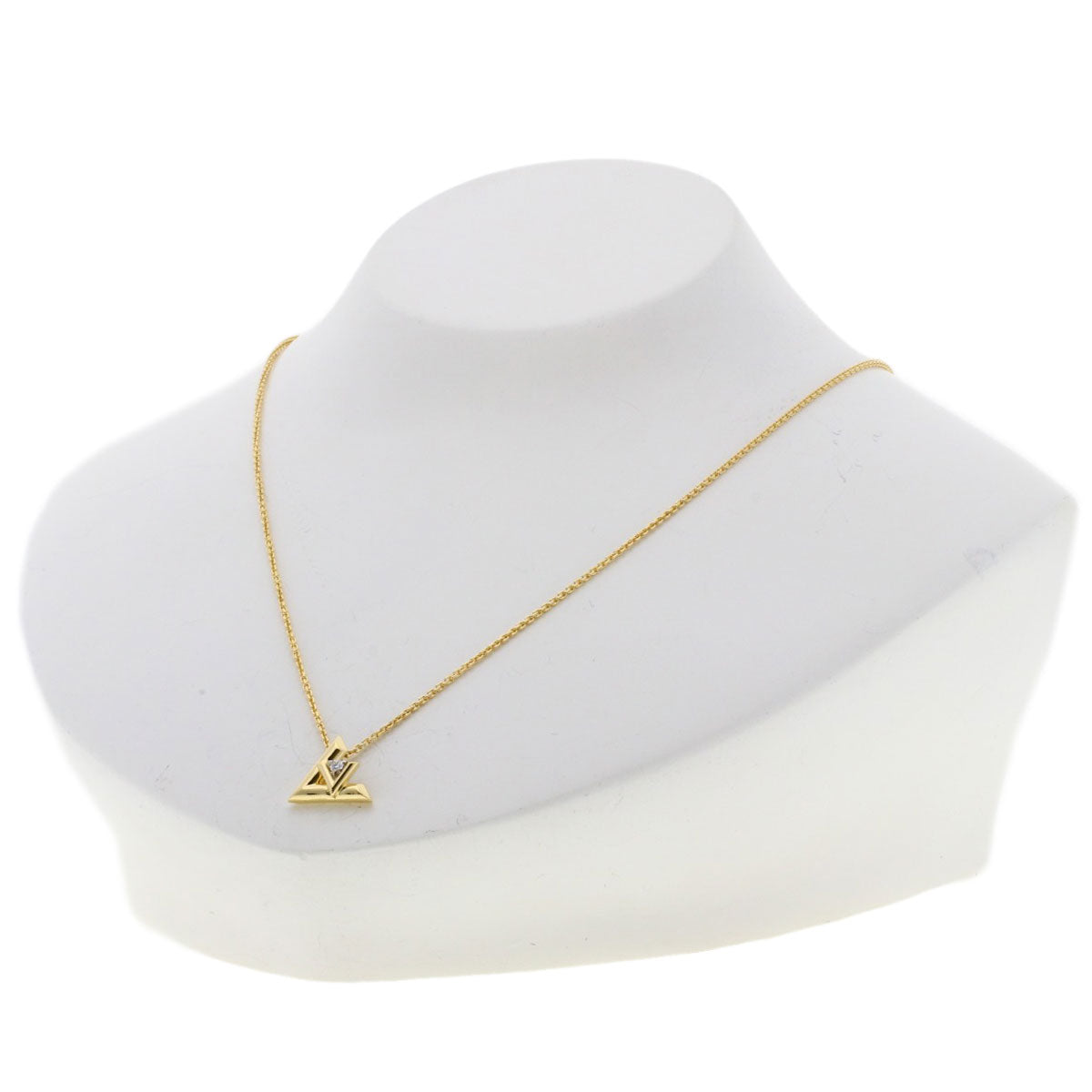 LOUIS VUITTON LV Volt One PM Diamond Necklace K18 Yellow Gold Ladies [Used]