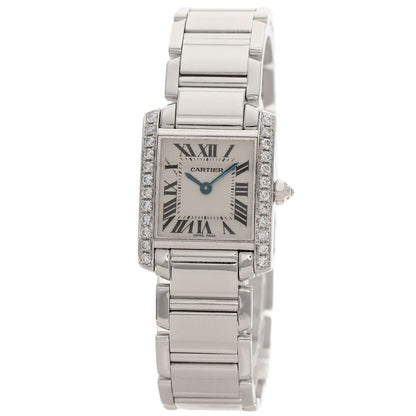 CARTIER Tank Francaise SM BezelDiamond Watches WE1002S3 K18 White Gold/K18 White Gold Ladies