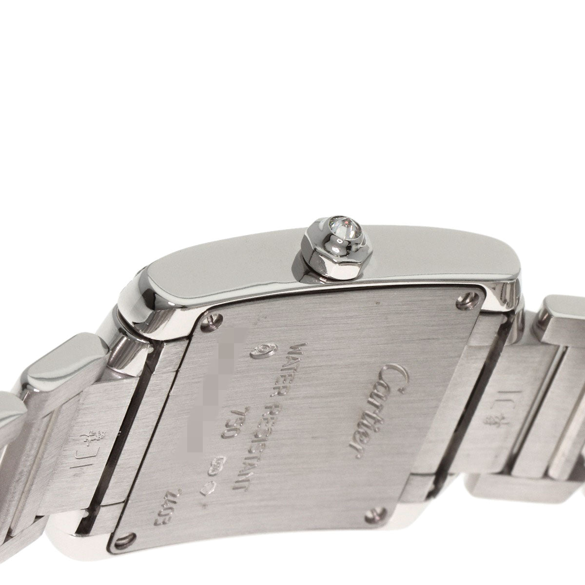 CARTIER Tank Francaise SM BezelDiamond Watches WE1002S3 K18 White Gold/K18 White Gold Ladies