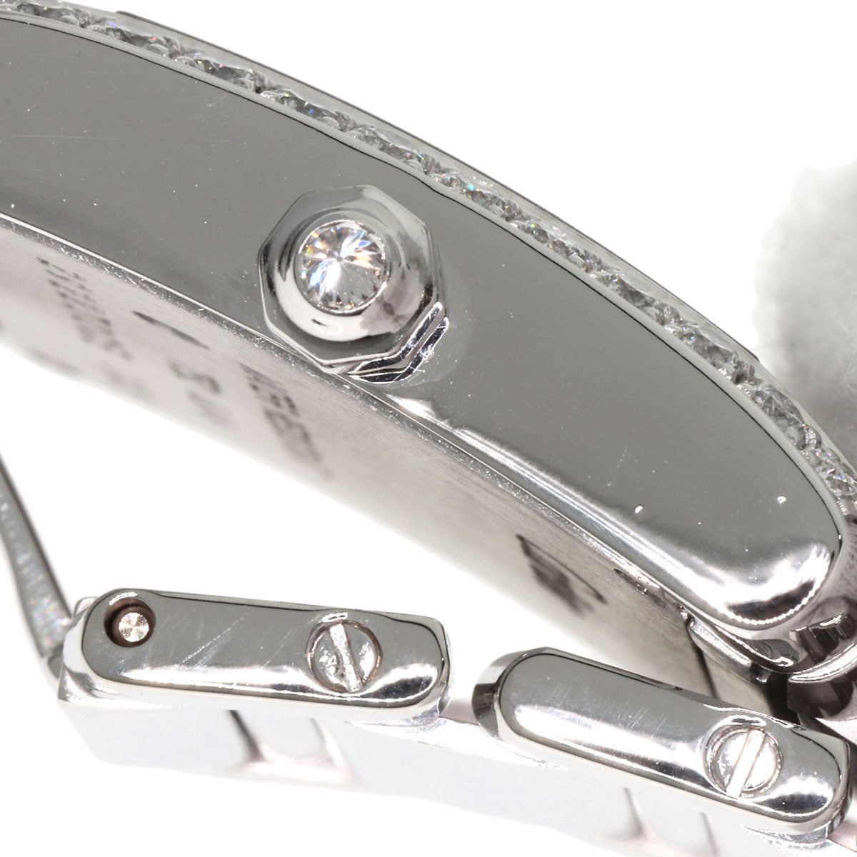CARTIER Tank Francaise SM BezelDiamond Watches WE1002S3 K18 White Gold/K18 White Gold Ladies