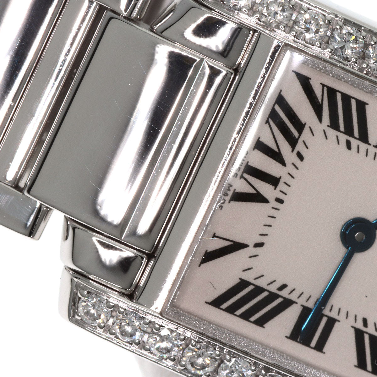 CARTIER Tank Francaise SM BezelDiamond Watches WE1002S3 K18 White Gold/K18 White Gold Ladies