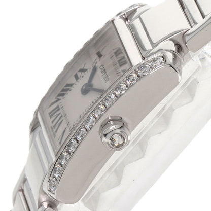 CARTIER Tank Francaise SM BezelDiamond Watches WE1002S3 K18 White Gold/K18 White Gold Ladies