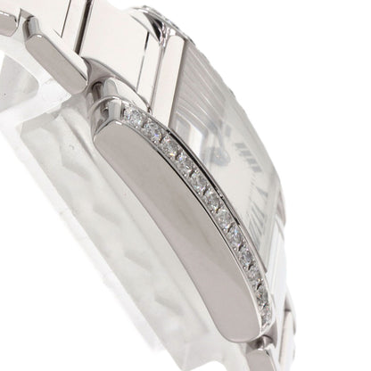 CARTIER Tank Francaise SM BezelDiamond Watches WE1002S3 K18 White Gold/K18 White Gold Ladies