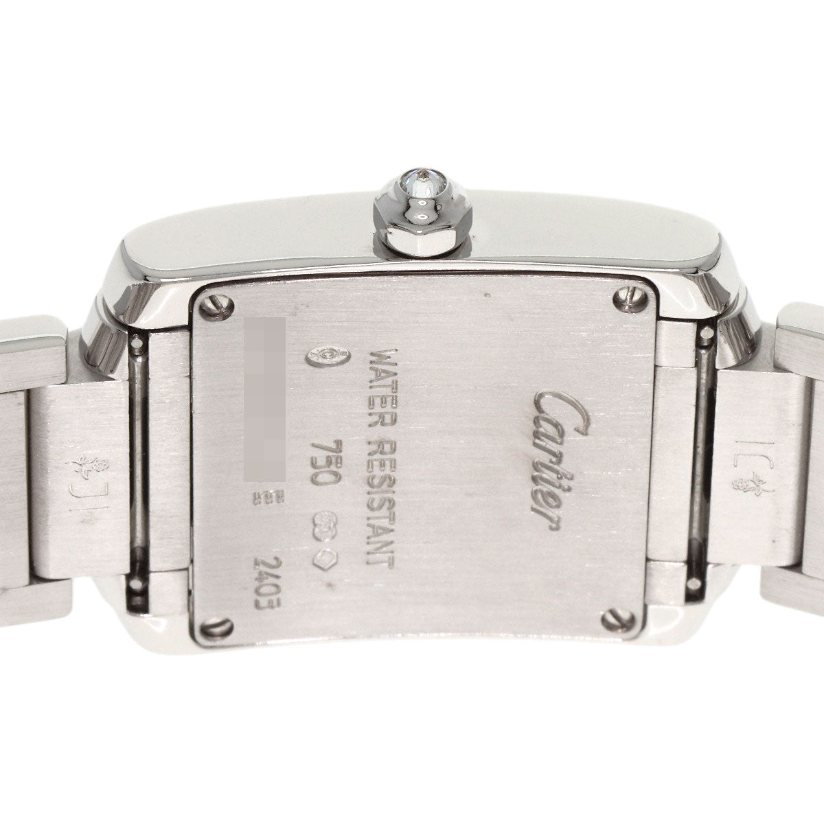 CARTIER Tank Francaise SM BezelDiamond Watches WE1002S3 K18 White Gold/K18 White Gold Ladies