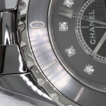 CHANEL J12 1.3" Chromatic 1.3" 12P Diamond Watches H3241 titaniumCeramic/titaniumCeramic Ladies