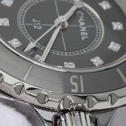 CHANEL J12 1.3" Chromatic 1.3" 12P Diamond Watches H3241 titaniumCeramic/titaniumCeramic Ladies