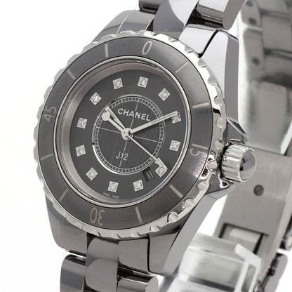 CHANEL J12 1.3" Chromatic 1.3" 12P Diamond Watches H3241 titaniumCeramic/titaniumCeramic Ladies