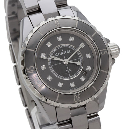CHANEL J12 1.3" Chromatic 1.3" 12P Diamond Watches H3241 titaniumCeramic/titaniumCeramic Ladies