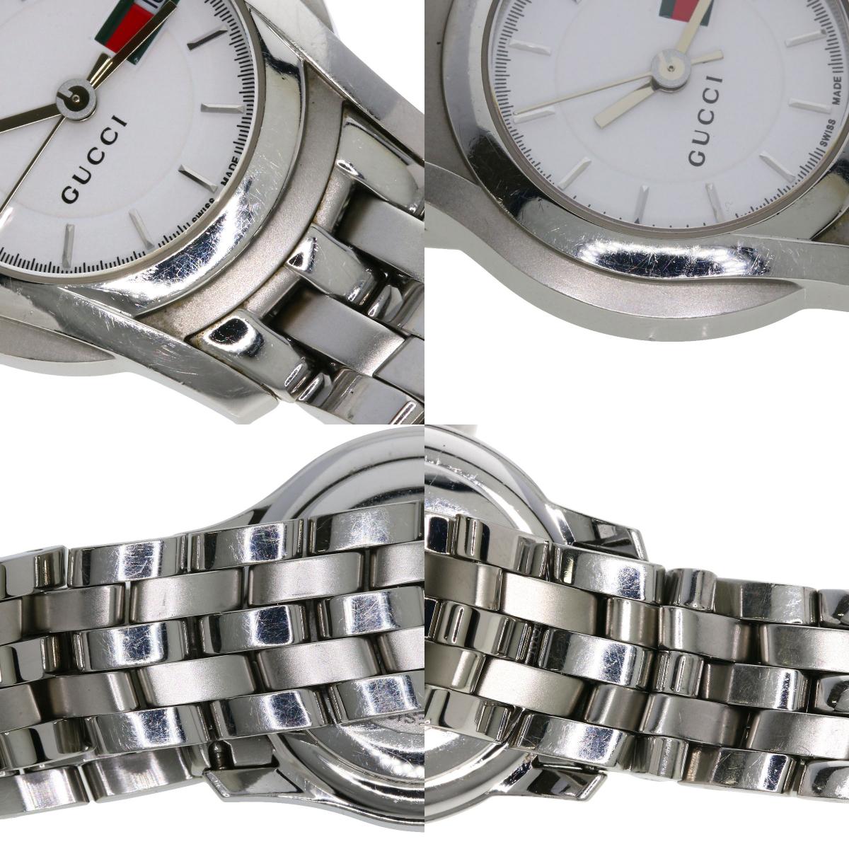 GUCCI Round face Watches 5500L Stainless Steel/Stainless Steel Ladies
