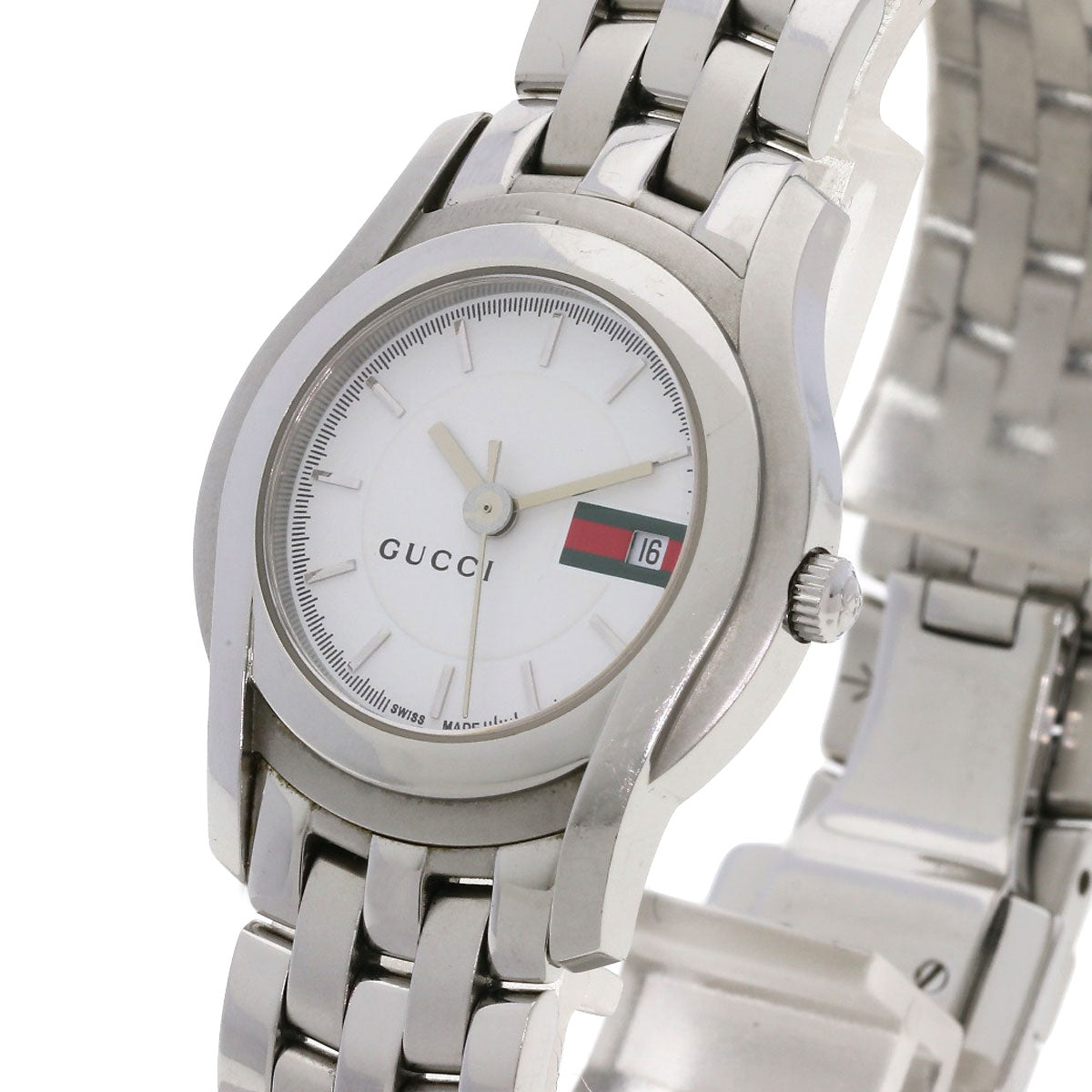 GUCCI Round face Watches 5500L Stainless Steel/Stainless Steel Ladies