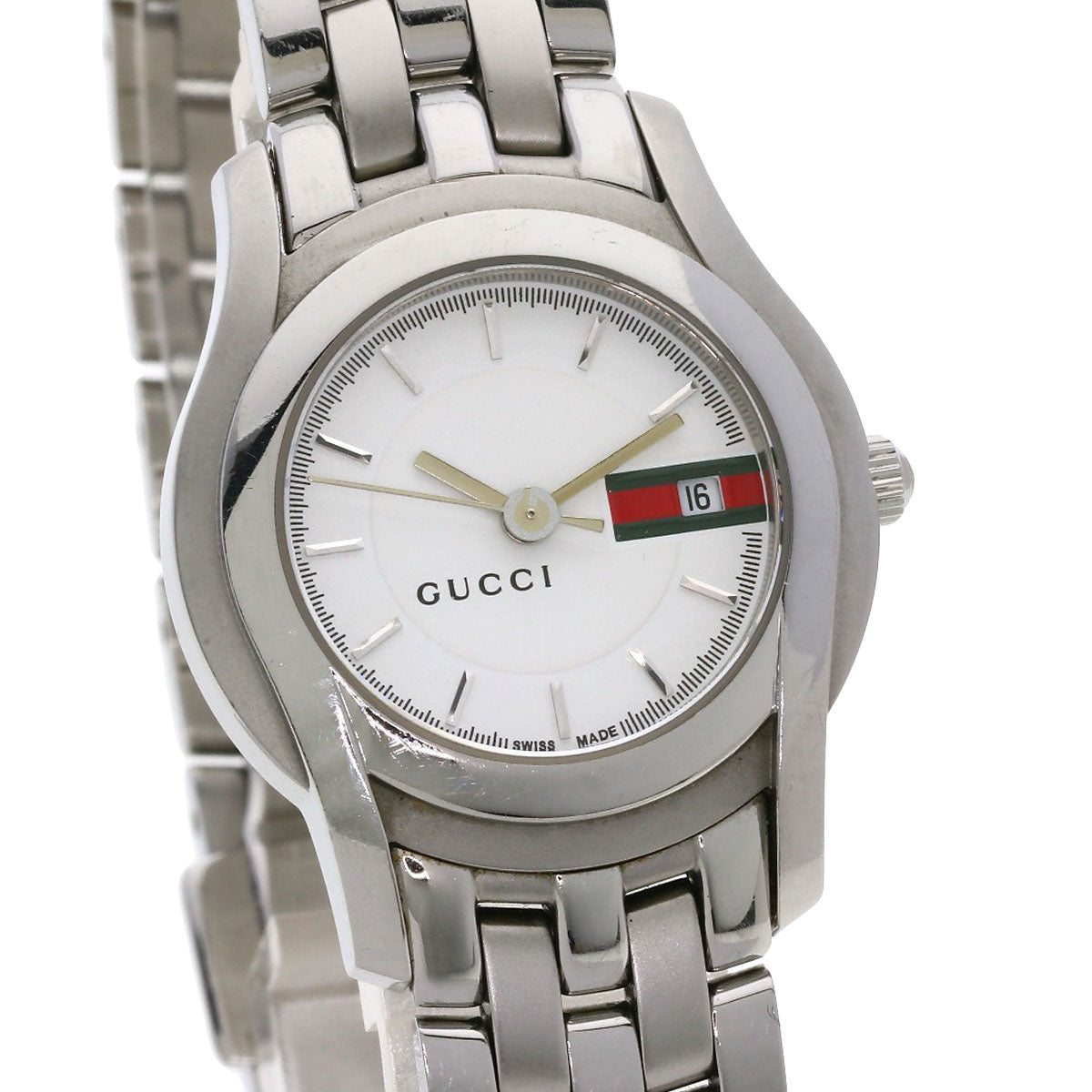 GUCCI Round face Watches 5500L Stainless Steel/Stainless Steel Ladies