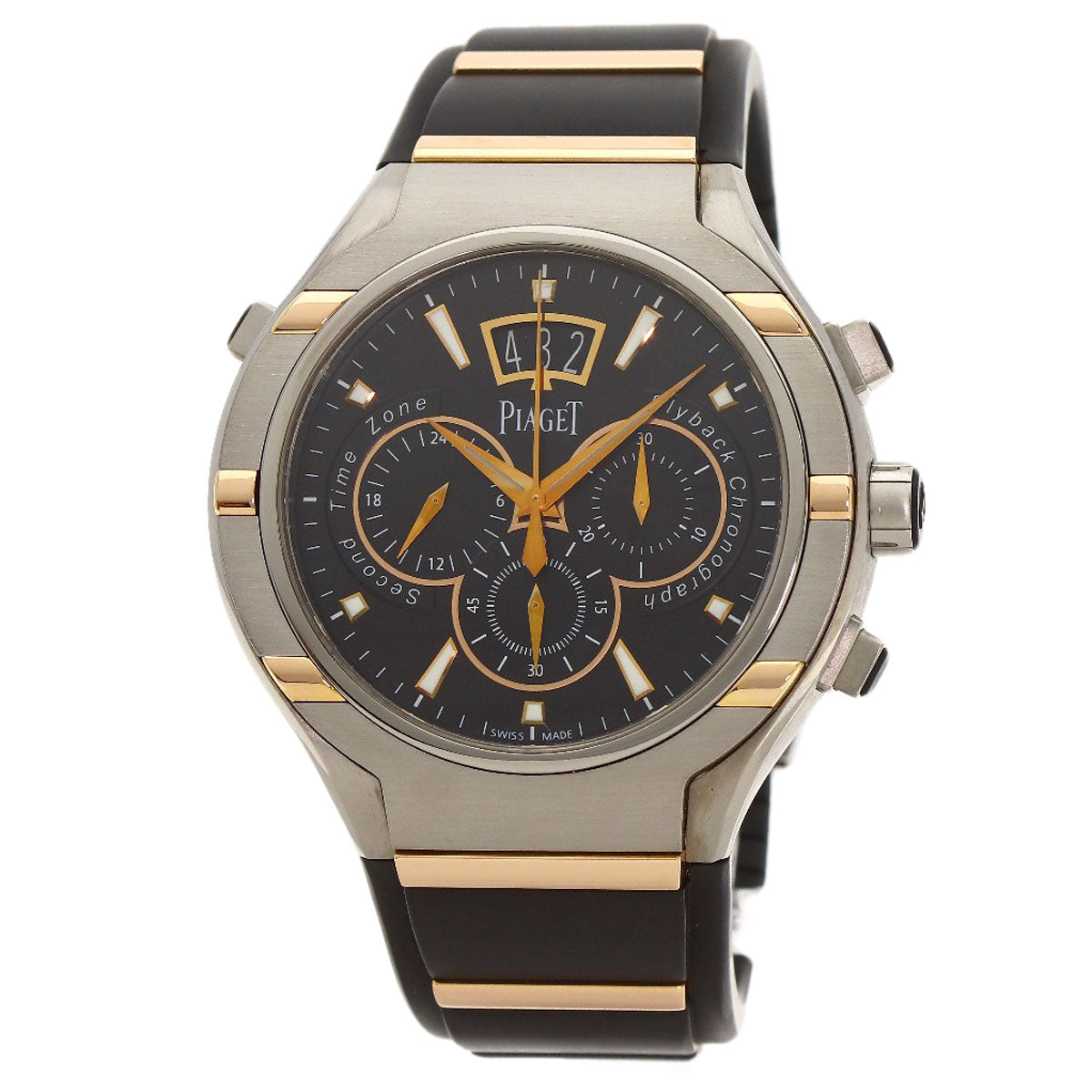 PIAGET Polo 45 Flyback Chronograph Watches GOA36002 Titanium/Rubber mens