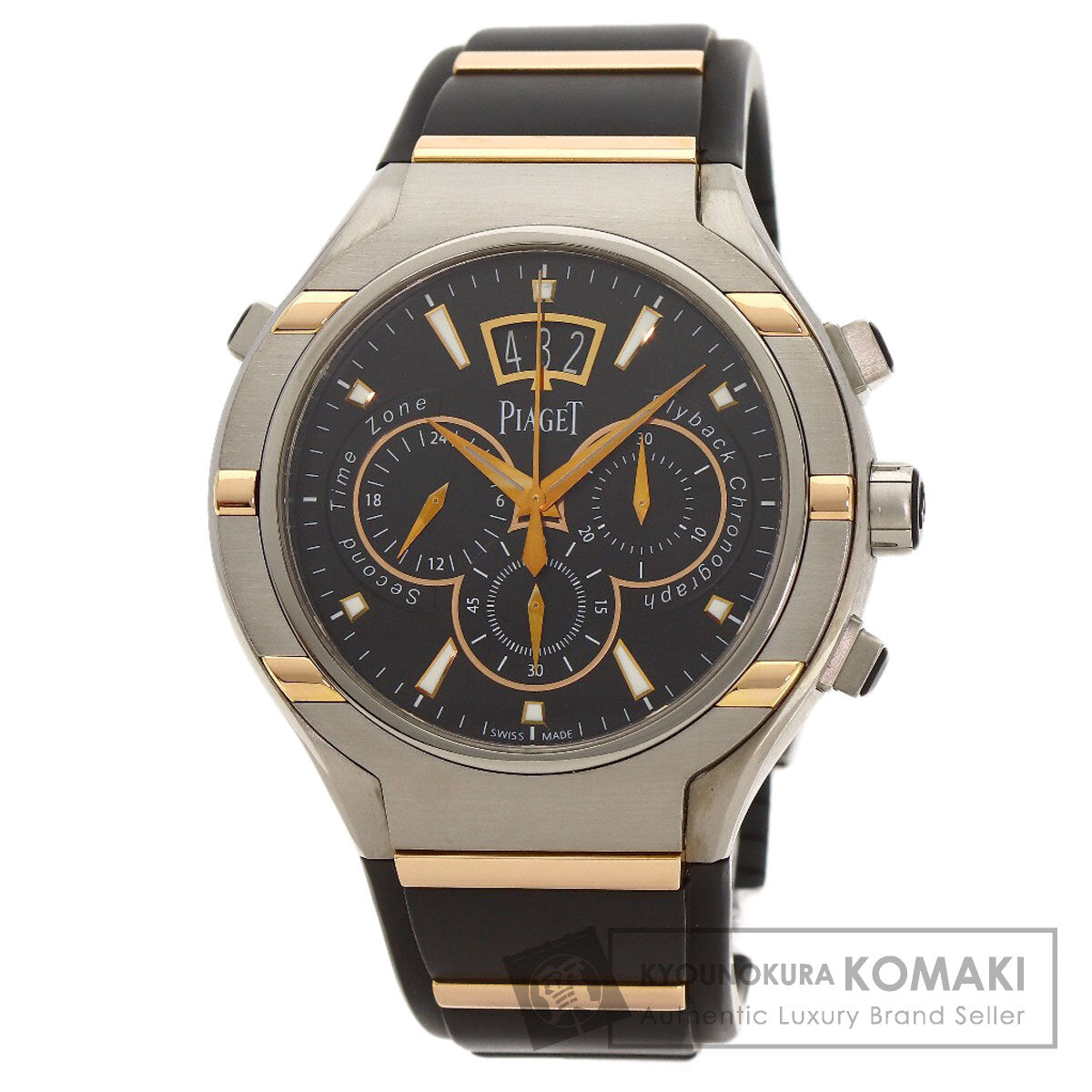 PIAGET Polo 45 Flyback Chronograph Watches GOA36002 Titanium/Rubber mens