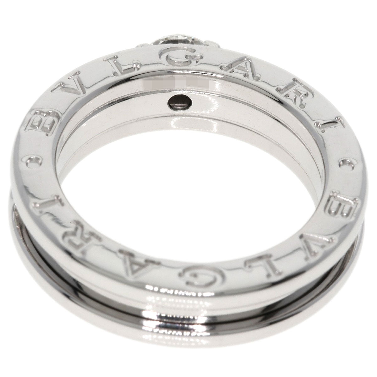 BVLGARI B.zero1 1-band 1-piece Diamond E-VS1-G #48 Ring K18 White Gold Ladies [Used]