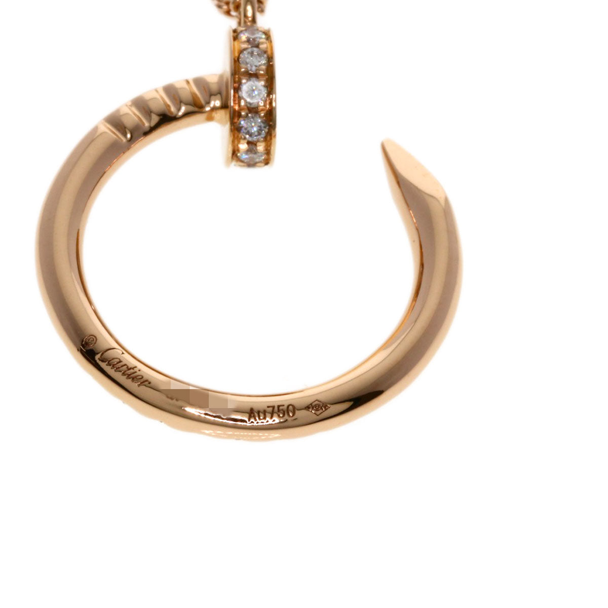 CARTIER Juste uncle Diamond Necklace K18 Pink Gold Ladies [Used]