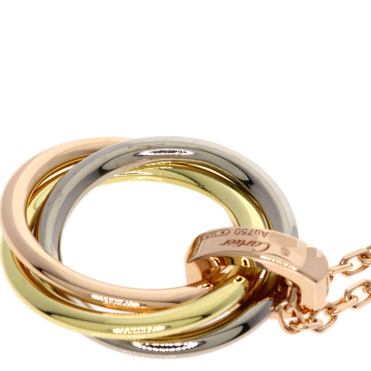 CARTIER Trinity 5P Diamond Necklace K18 Yellow Gold K18 White GoldLadies [Used]