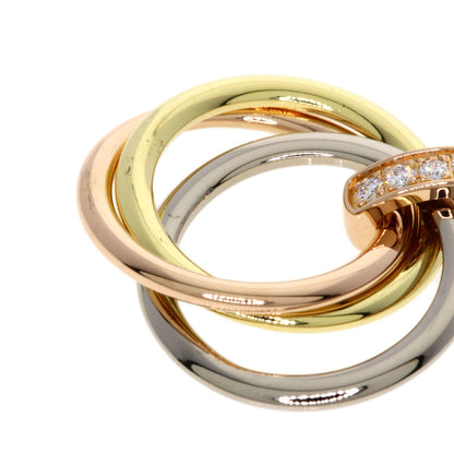 CARTIER Trinity 5P Diamond Necklace K18 Yellow Gold K18 White GoldLadies [Used]