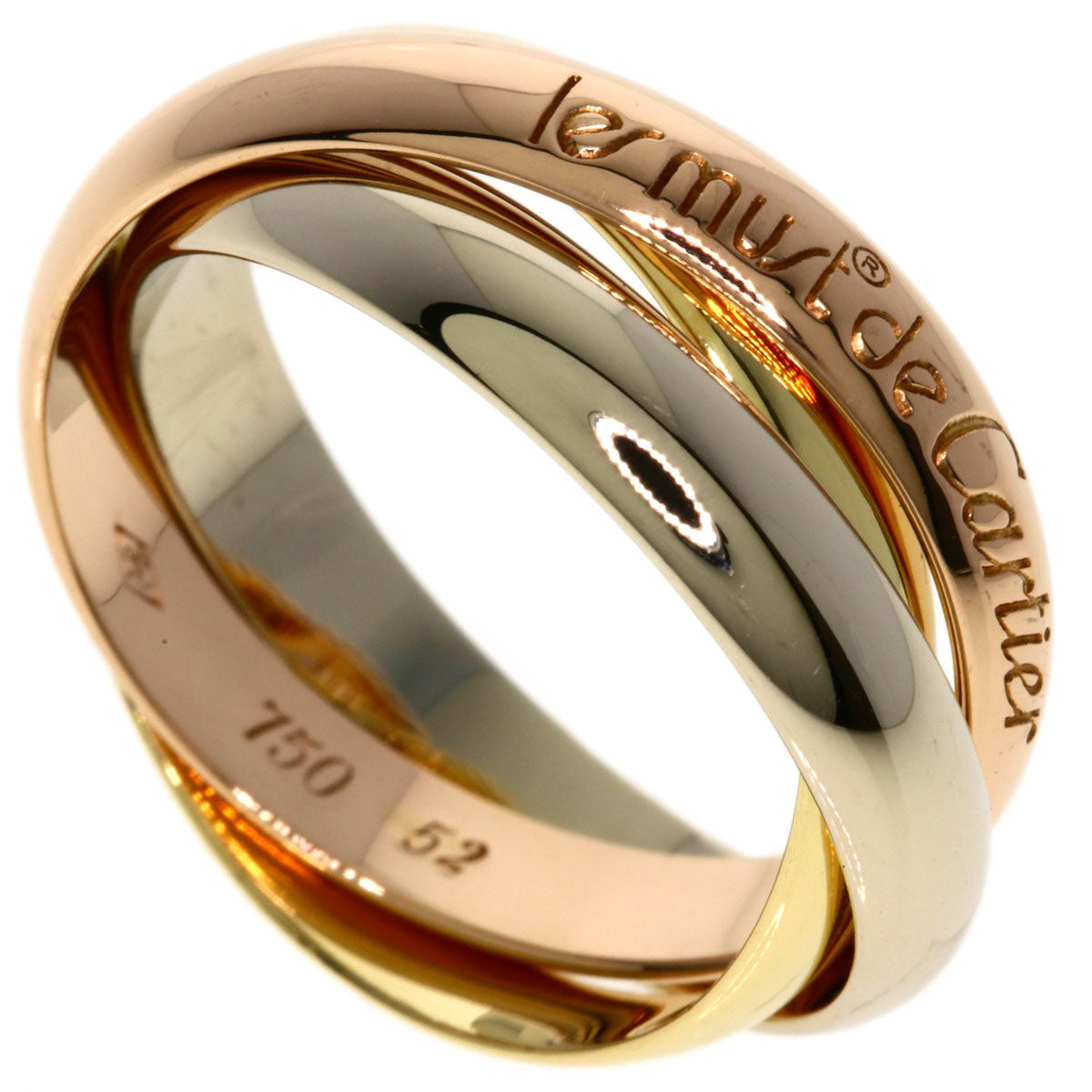 CARTIER Trinity #52 Ring K18 Yellow Gold K18 White GoldLadies [Used]
