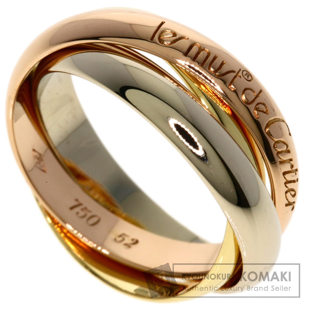 CARTIER Trinity #52 Ring K18 Yellow Gold K18 White GoldLadies [Used]