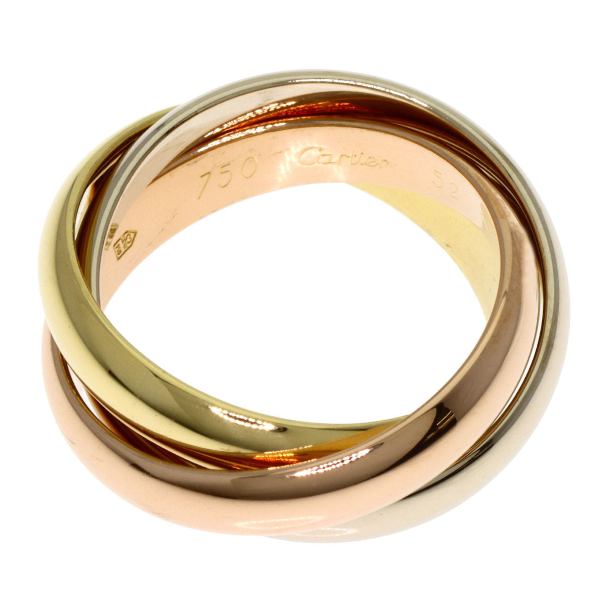 CARTIER Trinity MM Ring K18 Yellow Gold K18 White GoldLadies [Used]
