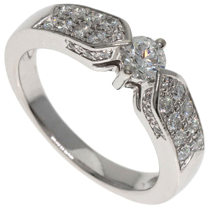 Chaumet Plume Solitaire Diamond Ring Platinum PT950 Ladies [Used]