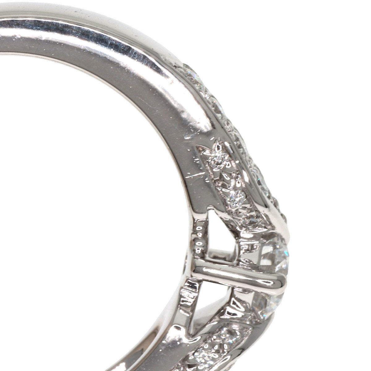Chaumet Plume Solitaire Diamond Ring Platinum PT950 Ladies [Used]