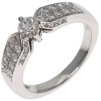 Chaumet Plume Solitaire Diamond Ring Platinum PT950 Ladies [Used]