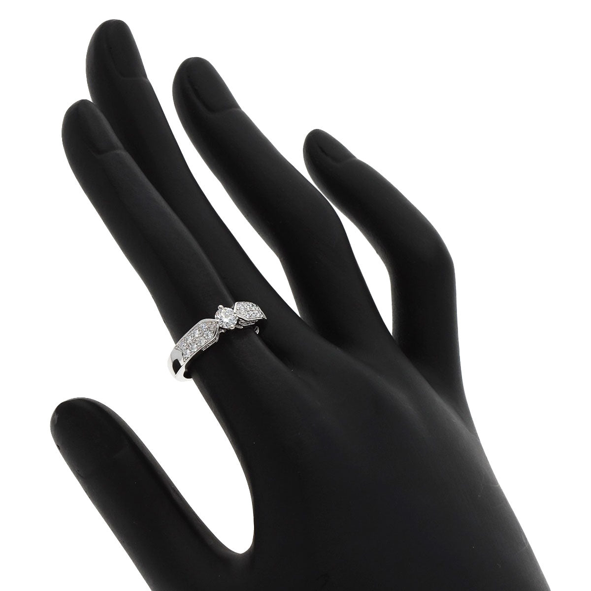 Chaumet Plume Solitaire Diamond Ring Platinum PT950 Ladies [Used]