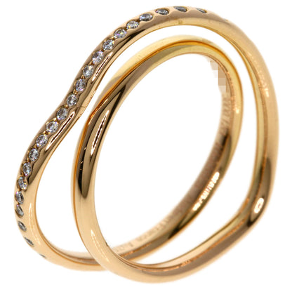 HERMES Vertige Cool Diamond #49 Ring K18 Pink Gold Ladies [Used]