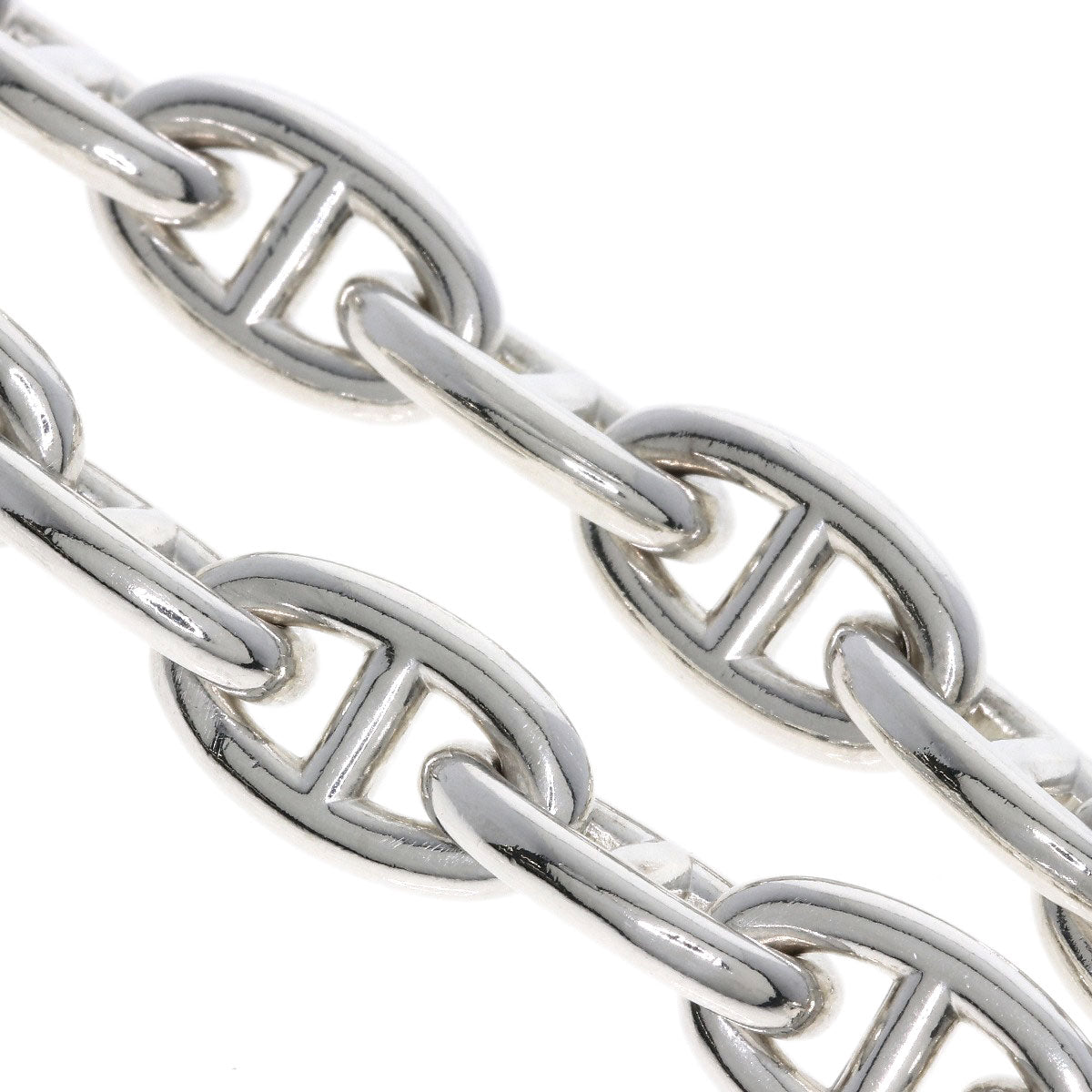 HERMES Chaine d'Ancre PM 43 frames Necklace Silver Ladies [Used]
