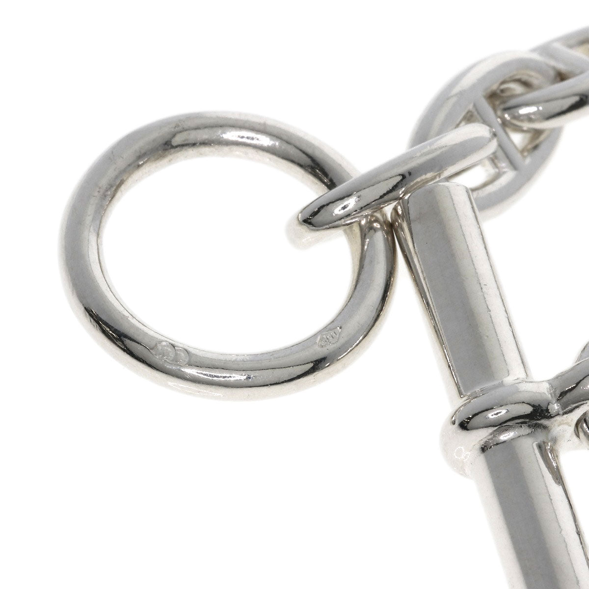 HERMES Chaine d'Ancre PM 43 frames Necklace Silver Ladies [Used]