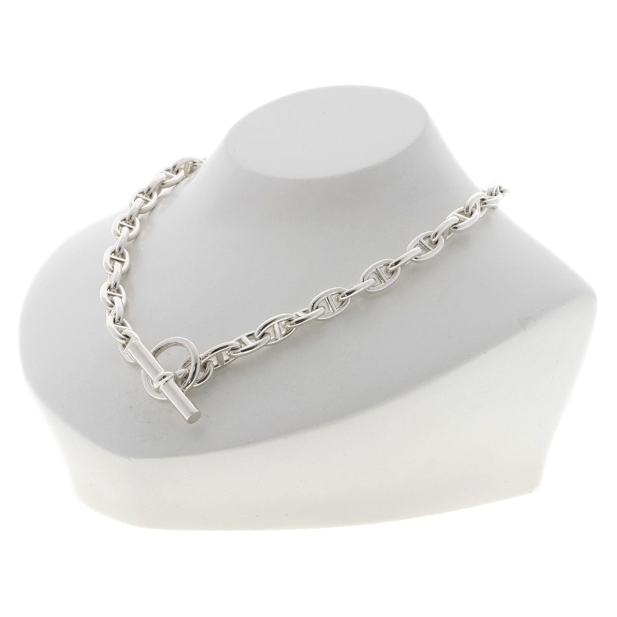 HERMES Chaine d'Ancre PM 43 frames Necklace Silver Ladies [Used]